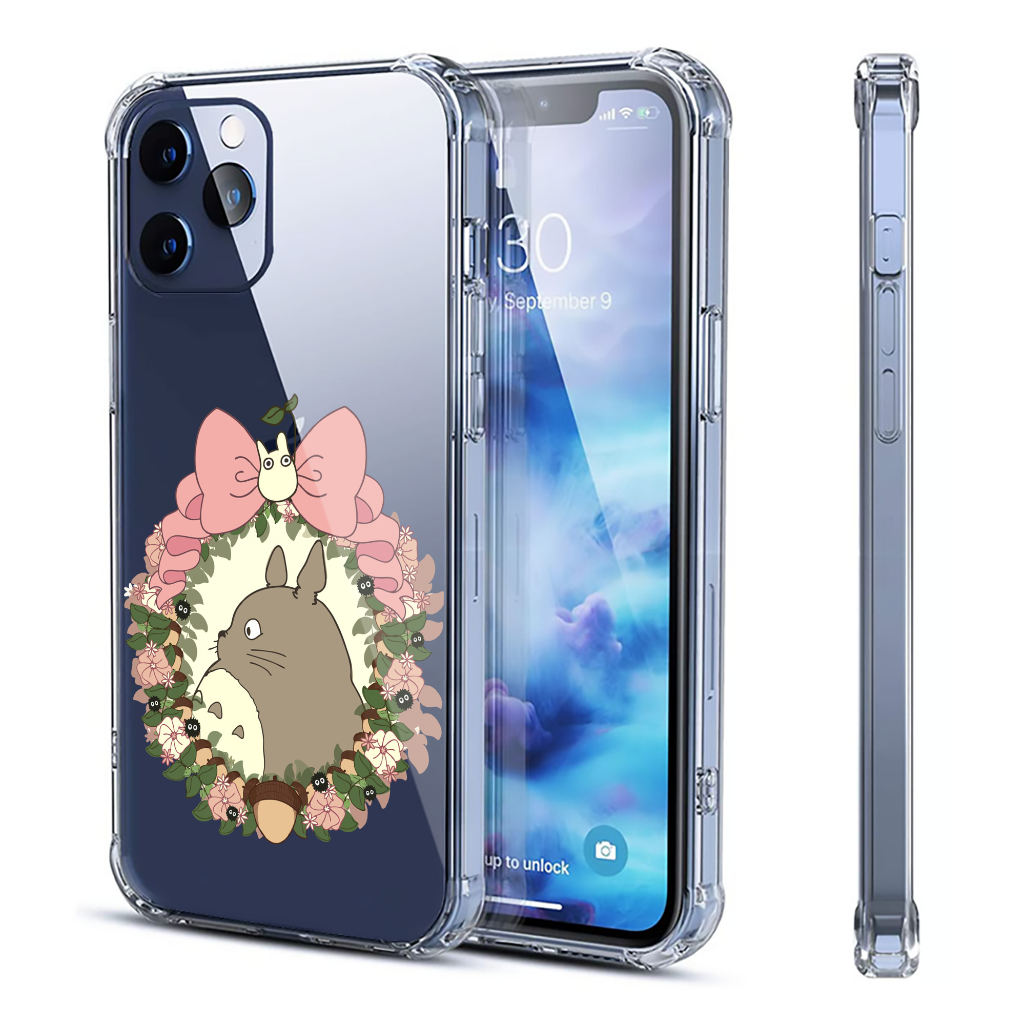 （画像用） となりのトトロ 草壁メイ 草壁サツキ My Neighbor Totoro Satsuki Kusakabe Mei Kusakabe 【iPhone 12シリーズ対応】透明スマホケース（クリアソフトケース）
